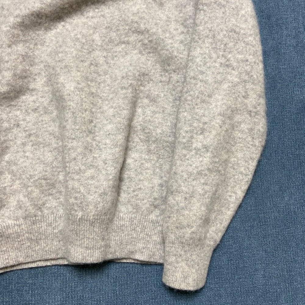 Charter Club Cashmere Sweater Womens Medium Gray Long Sleeve Winter Quarter Zip - Picture 11 of 13
